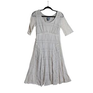 Rabbit Rabbit Rabbit Designs Cream Chevron Lace Dress R1D288440RR7 Womens 6